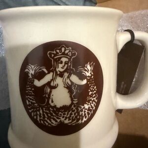 Starbucks Cream and Brown Mermaid Ceramic Mug